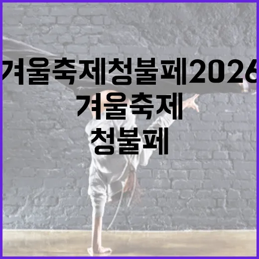 청양 청년들의 겨울 축제 청불페2026 현장