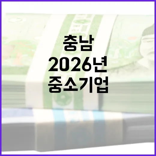 2026년 충남 중소기업 지원 대폭 확대