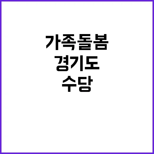 경기도 가족돌봄수당…