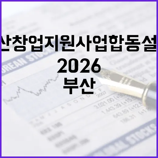 2026 부산 창업지원사업 합동설명회 개최