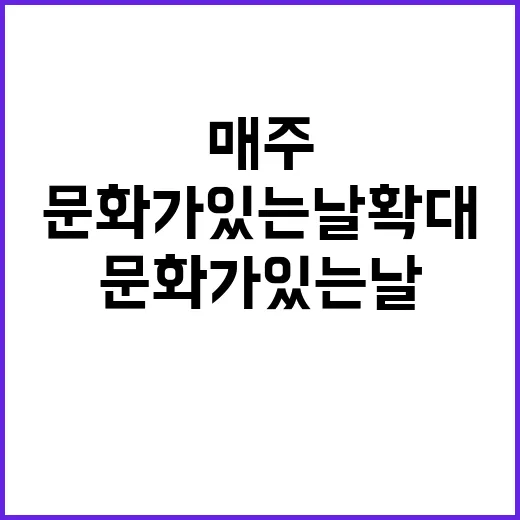 문화가 있는 날 확…