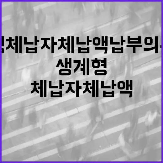 생계형 체납자 체납액 납부의무 소멸로 재기 지원 강화
