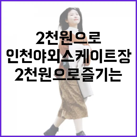 2천원으로 즐기는 인천 야외 스케이트장