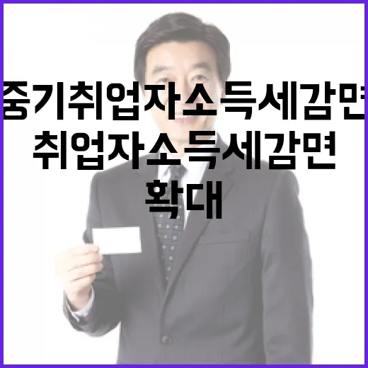 중기 취업자 소득세 감면 확대 논란 진실