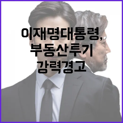 이재명 대통령, 부동산 투기 문제 강력 경고