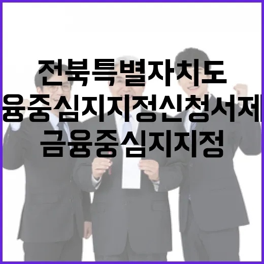 전북특별자치도 금융중심지 지정 신청서 제출