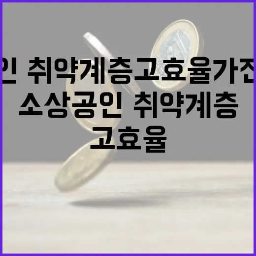 소상공인·취약계층 고효율 가전 보조금 지원 시작