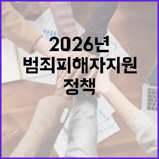 범죄 피해자 지원, 2026년 새 정책 발표