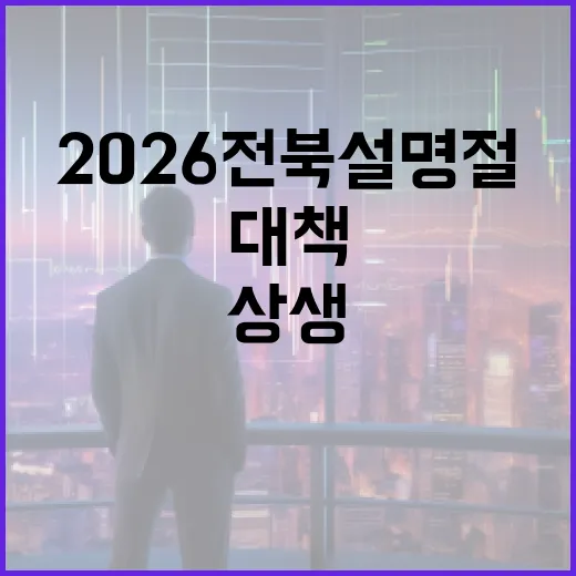 2026 전북 설 명절, 상생 지역경제 대책