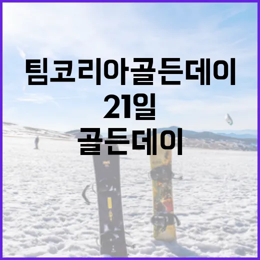 팀코리아 골든데이, 2월 13·21일 집중 주목