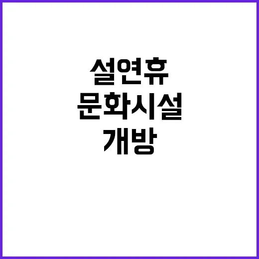 설 연휴 경남 문화시설 풍성한 개방 소식