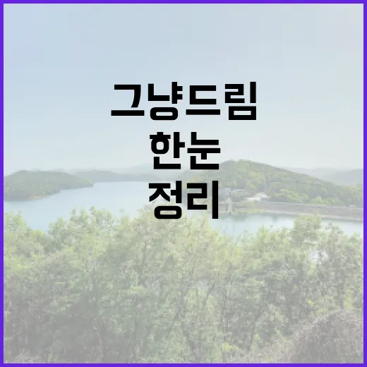 그냥드림 운영장소 한눈에 정리