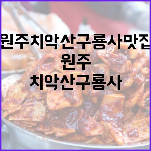 원주 치악산 구룡사 맛집 총정리