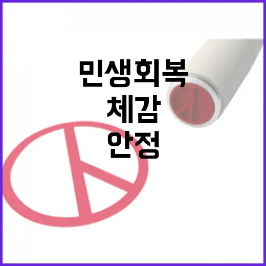 설 민생회복 대책, 국민 체감 안정