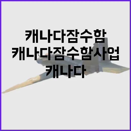 정부, 캐나다 잠수함 사업 전폭 지원 확약