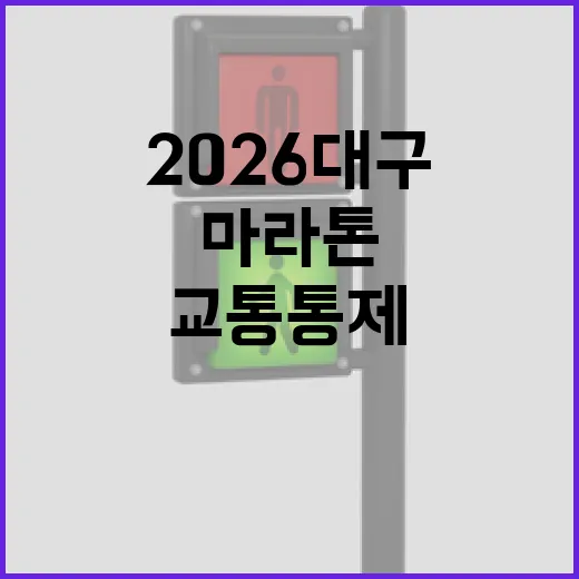 2026 대구마라톤, 교통통제와 차 없는 날 안내