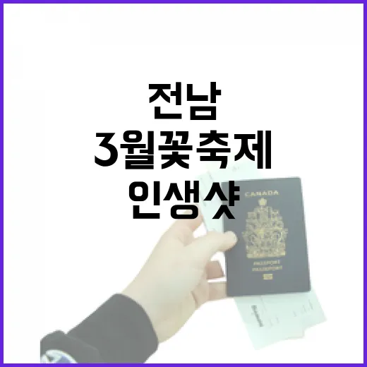 전남 3월 꽃축제와 인생샷 비법