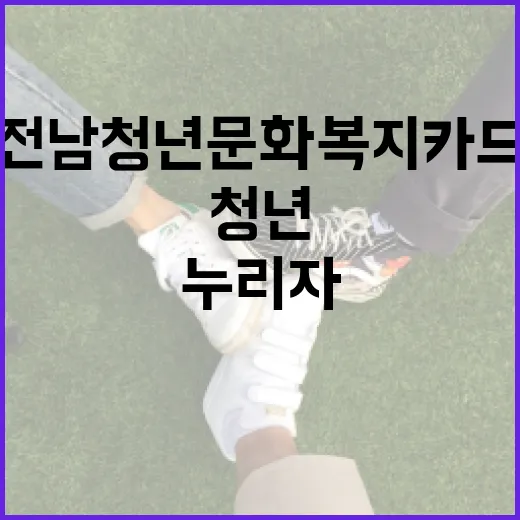 전남 청년 문화복지카드로 풍성한 삶 누리자