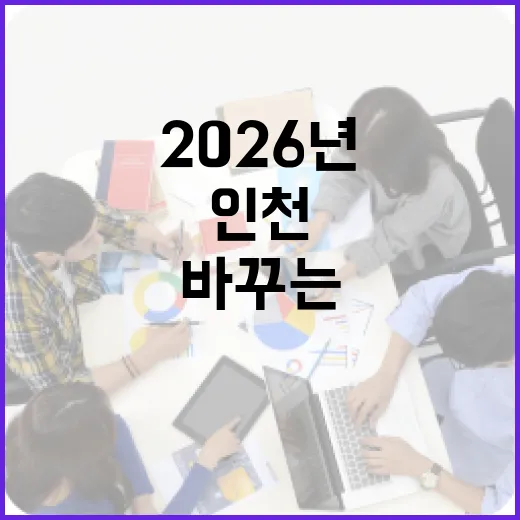 2026년 인천, 시민 삶을 바꾸는 변화