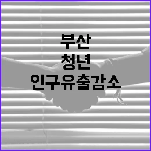 부산 청년 고용률 1위, 인구 유출 감소 뚜렷