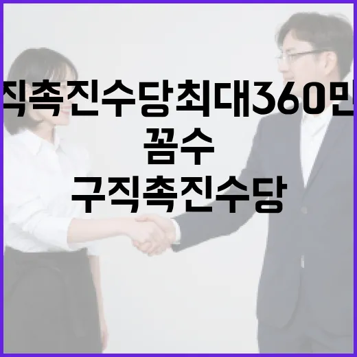 구직촉진수당 최대 360만원, SNS 꼼수 주의