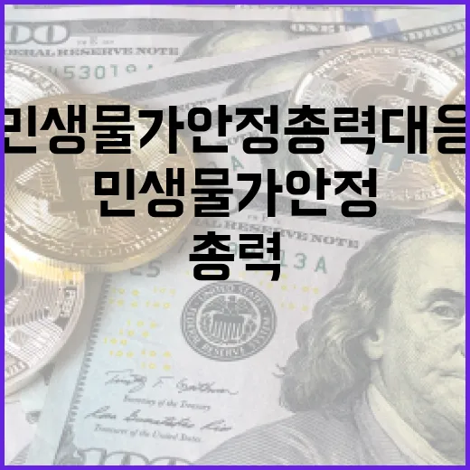 민생물가 안정 총력 대응