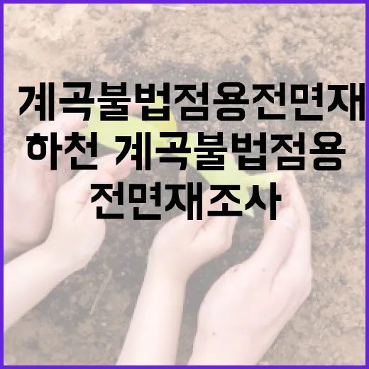 하천·계곡 불법 점용 전면 재조사 착수