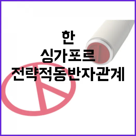 한-싱가포르 전략적 동반자 관계 강화