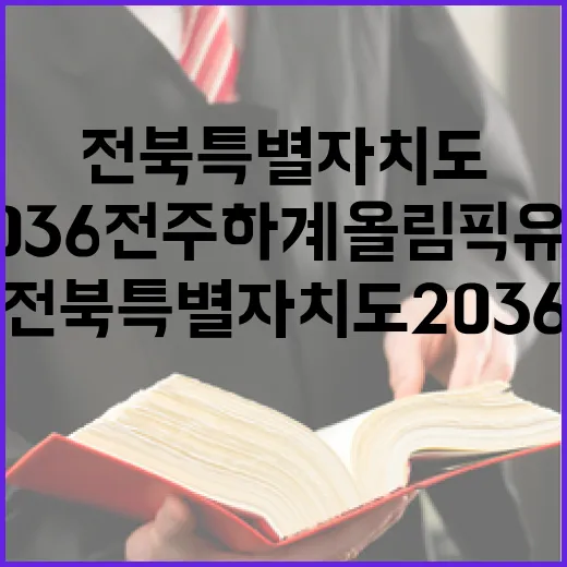 전북특별자치도, 2036 전주하계올림픽 유치 공식화