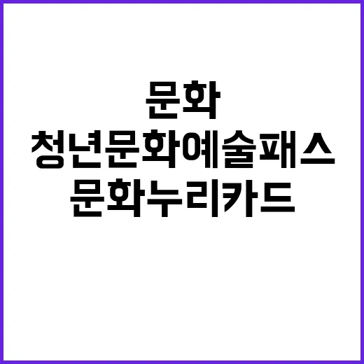 경기 청년문화예술패스와 문화누리카드 혜택 총정리