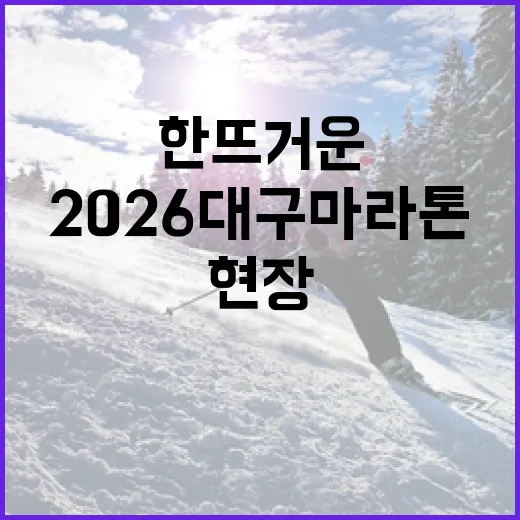 2026 대구마라톤, 시민과 함께한 뜨거운 현장