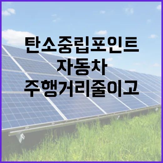 자동차 주행거리 줄이고 탄소중립포인트 받자