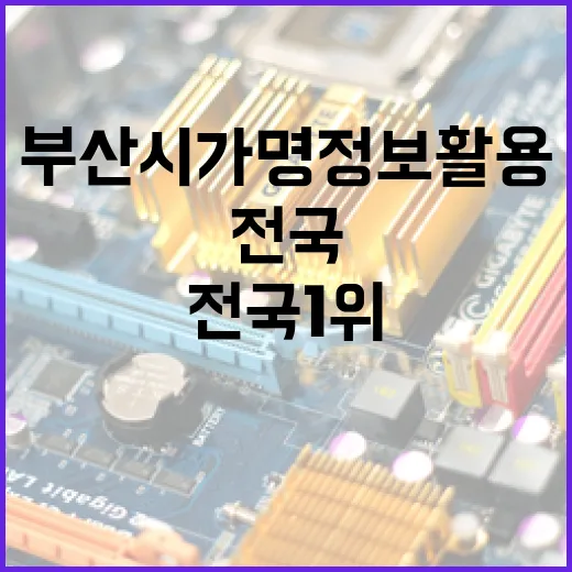 부산시 가명정보 활용 전국 1위 쾌거