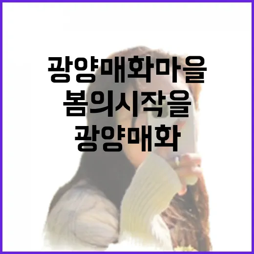 광양 매화마을, 봄의 시작을 알리다