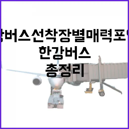 한강버스 선착장별 매력 포인트 총정리