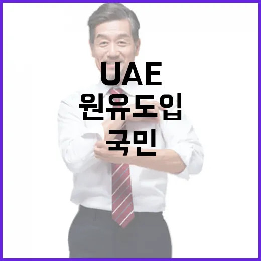UAE서 귀국하는 국민과 원유 도입 현황