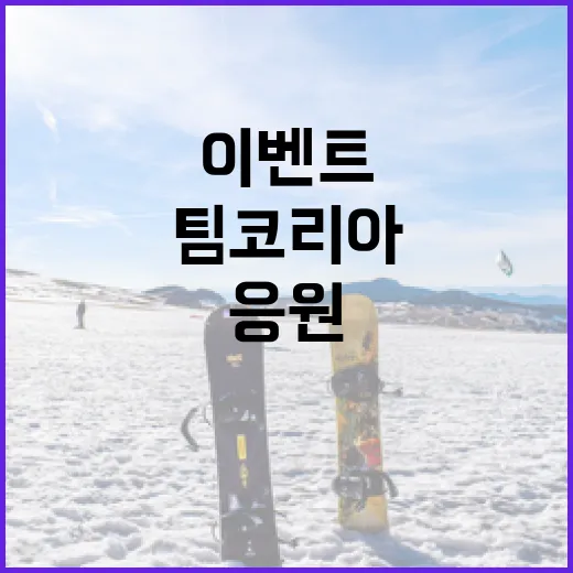 팀 코리아 응원 댓글 이벤트