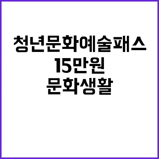 청년문화예술패스, …