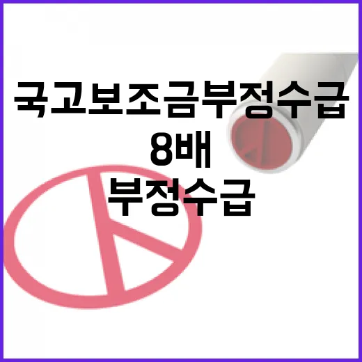 국고보조금 부정수급 제재금 8배 상향