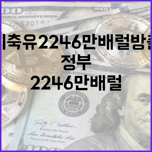 정부, 역대 최대 비축유 2246만 배럴 방출