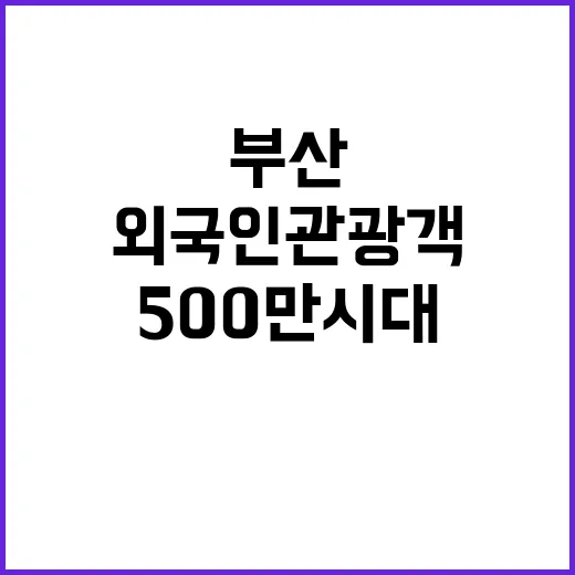부산, 외국인 관광…