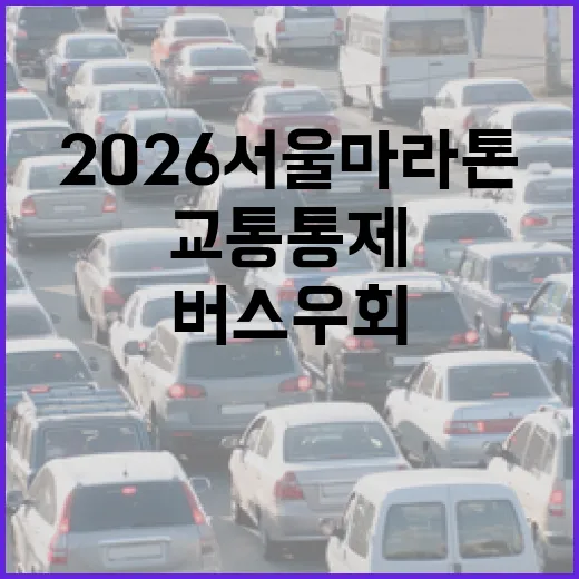 2026 서울마라톤 교통통제와 버스 우회 안내