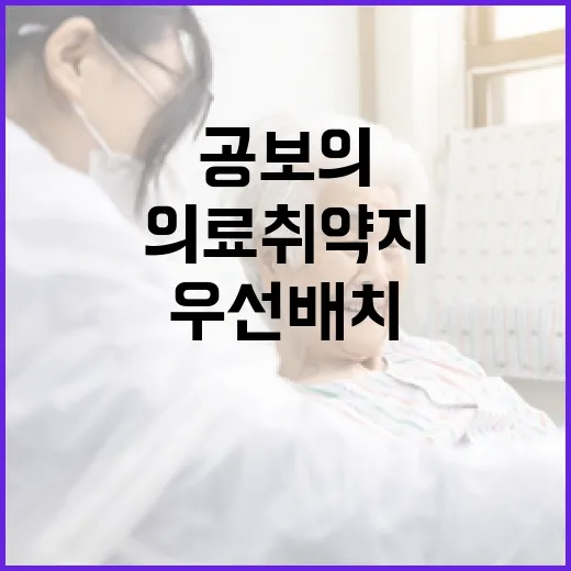 의료취약지 공보의 우선 배치로 의료안전망 강화