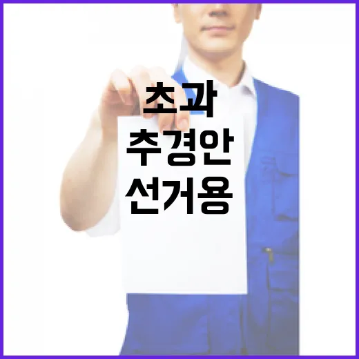 추경안, 선거용 아닌 초과세수 활용