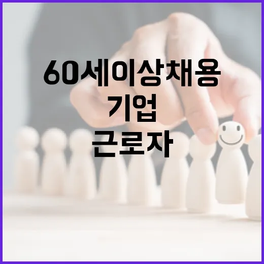 60세 이상 채용 시 기업과 근로자 혜택 풍성