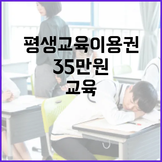 부산 평생교육이용권 35만원 지원 시작