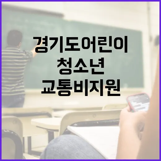 경기도 어린이·청소년 교통비 지원 확대
