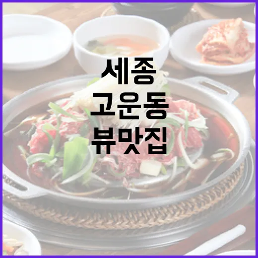 세종 고운동 착한 가격 뷰맛집 행복한상