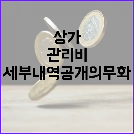 상가 관리비 투명화, 세부 내역 공개 의무화