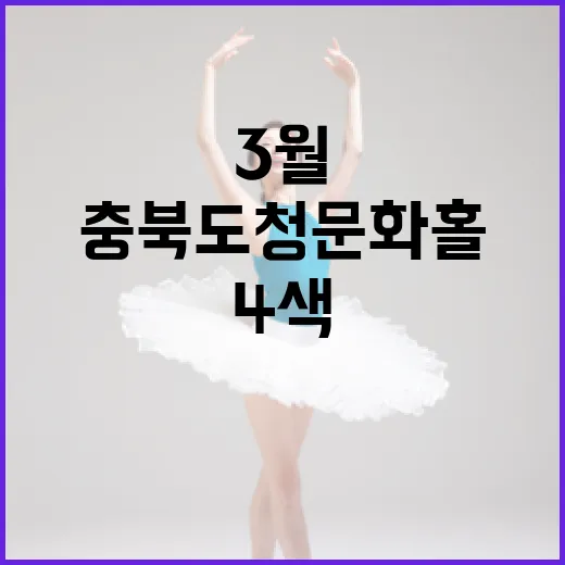 3월 충북도청 문화홀 4색 공연 대향연